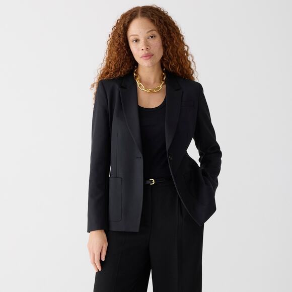 J. Crew Jackets & Blazers - J.Crew Helena Blazer Jacket in City Twill Stretch One Button Front Tall Size 10T